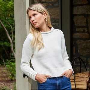 Women's White Turtleneck Sweater